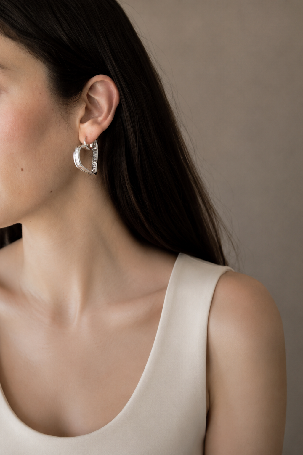 Sky Hearth Hoop Earring