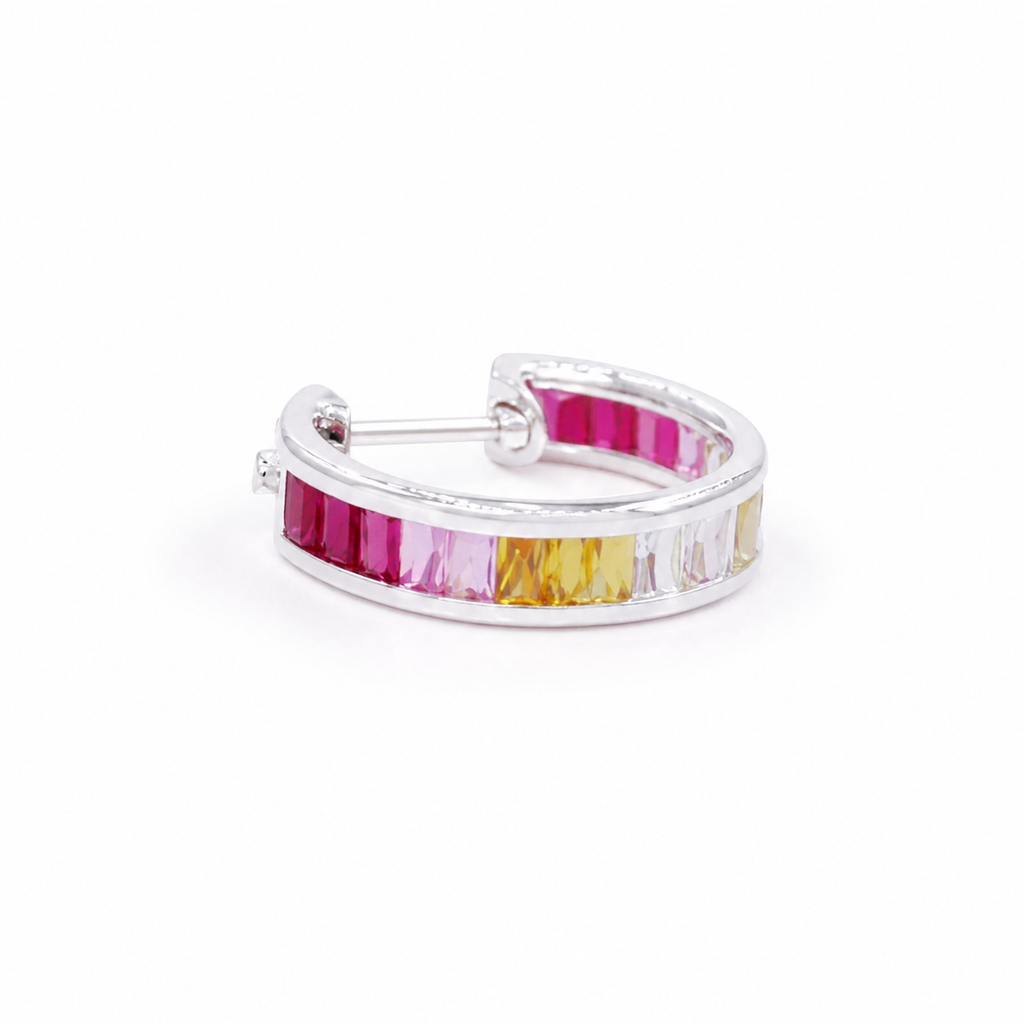 Sunset Oval Hoop Earring