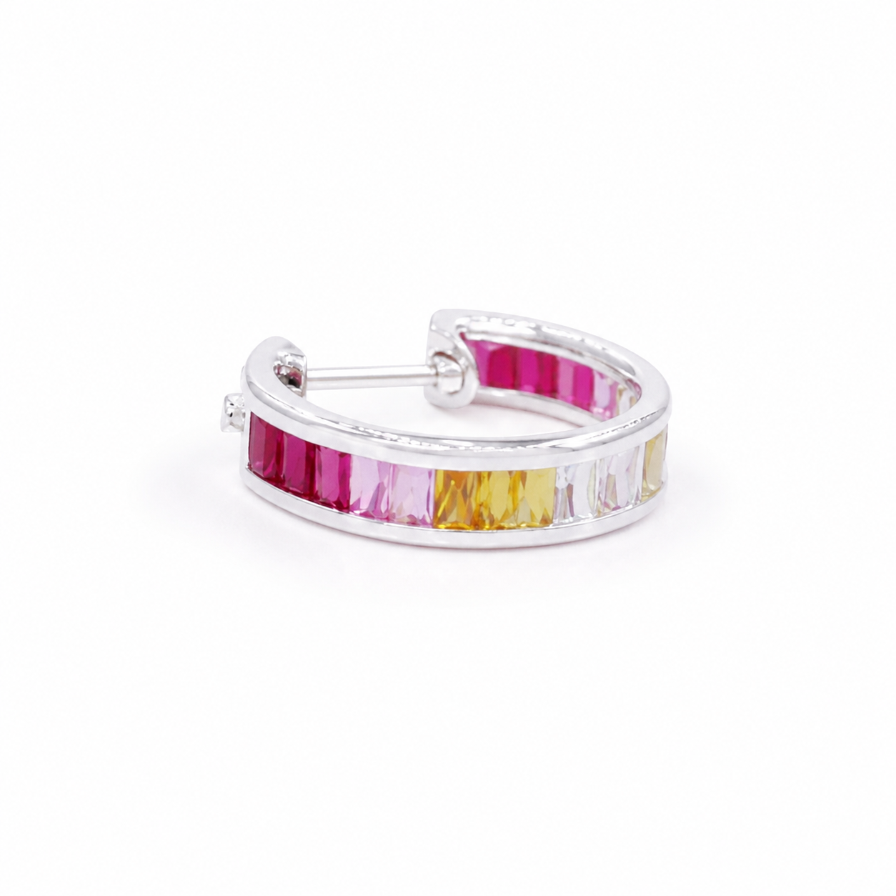 Sunset Oval Hoop Earring