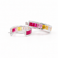 Sunset Oval Hoop Earring