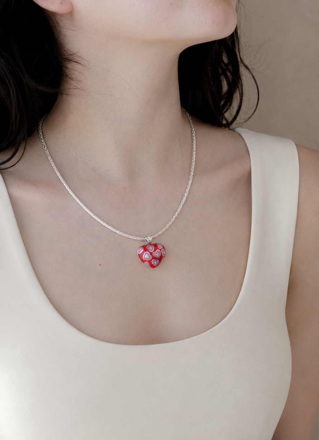 Full of Love Necklace Berry