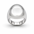 Silver ring on a white background
