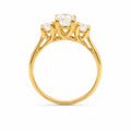 Gold ring with 3 diamonds