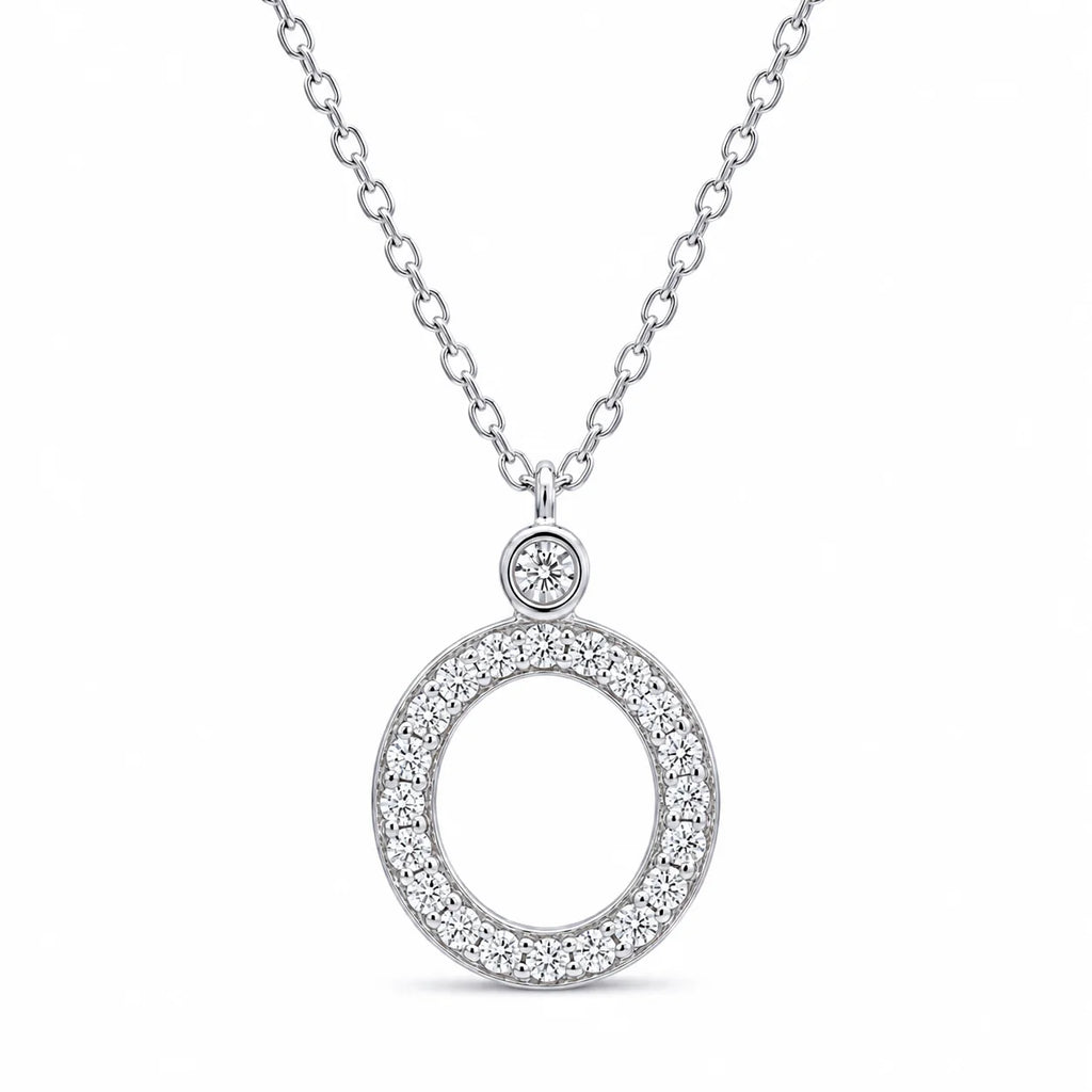 silver necklace circle 