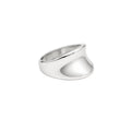 Silver ring on a white background