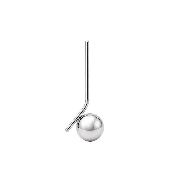 Silver orbit earing