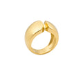 Gold ring on a white background