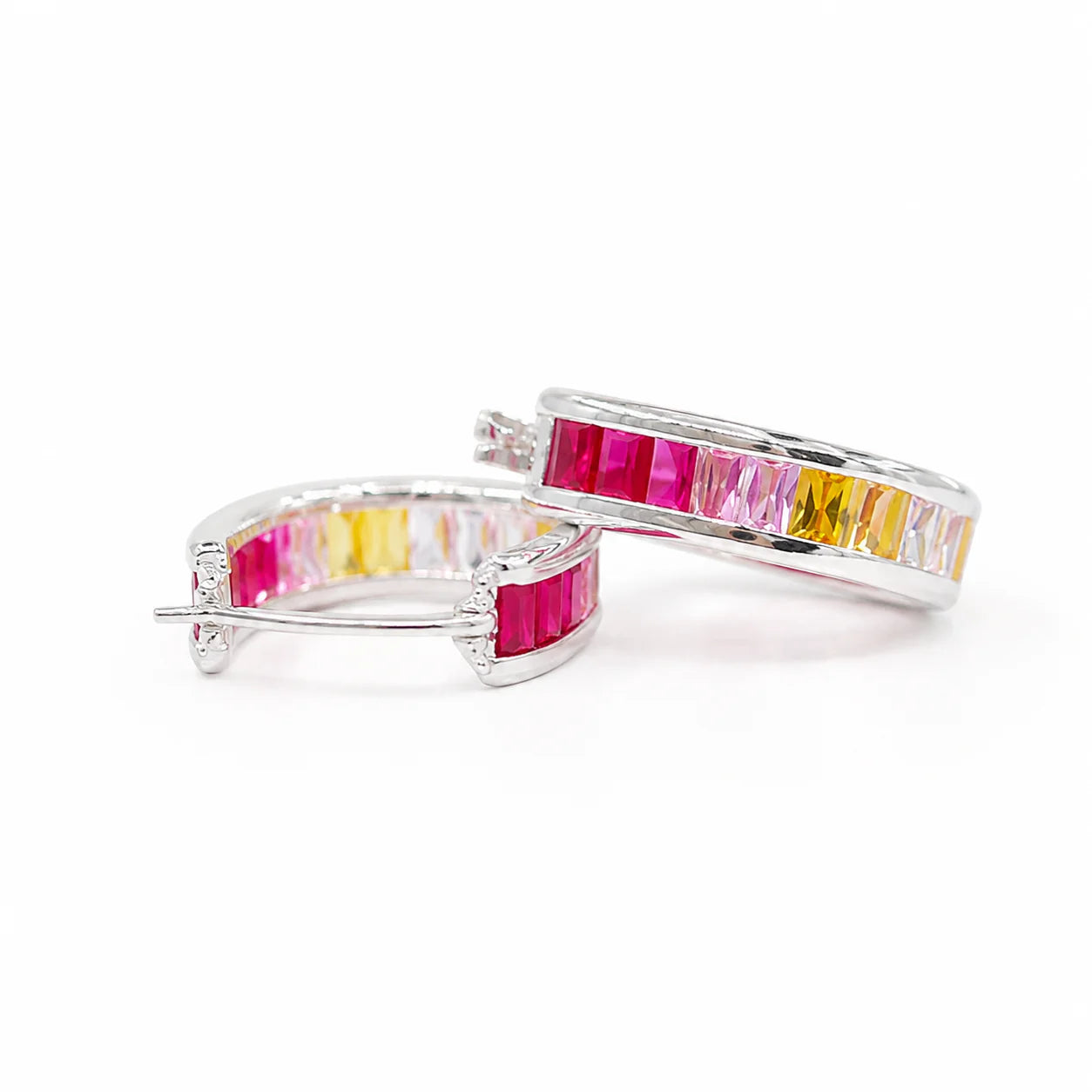 Multicolor Pink Hoop
